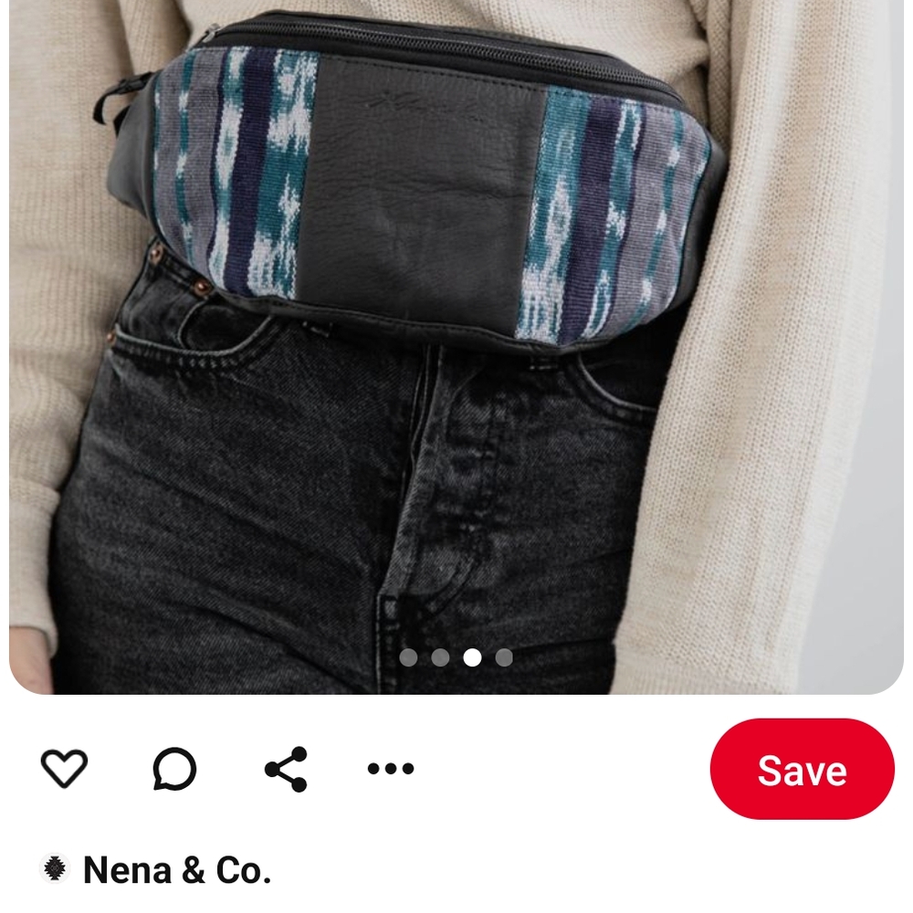 Nena & Co. Black and Blue Patterned Fancy pack   Dustbag Included